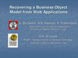 Research paper thumbnail of Recovering a business object model from a Web applications