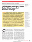 Research paper thumbnail of Valuing Health Impacts In Climate Policy: Ethical Issues And Economic Challenges