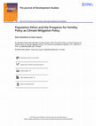 Research paper thumbnail of Population Ethics and the Prospects for Fertility Policy as Climate Mitigation Policy