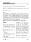 Research paper thumbnail of Effects of Ethnic Classification on Substantive Findings in Adolescent Mental Health Outcomes