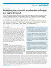 Research paper thumbnail of Protecting the poor with a carbon tax and equal per capita dividend