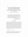 Research paper thumbnail of Does Climate Change Policy Depend Importantly on Population Ethics? Deflationary Responses to the Challenges of Population Ethics for Public Policy