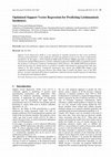 Research paper thumbnail of Optimized Support Vector Regression for Predicting Leishmaniasis Incidences