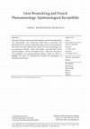 Research paper thumbnail of Léon Brunschvicg and French Phenomenology: Epistemological Receptibiliy [Léon Brunschvicg y la fenomenología francesa: La receptibilidad epistemológica]