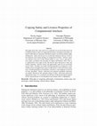 Research paper thumbnail of Copying Safety and Liveness Properties of Computational Artefacts