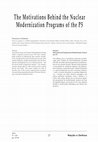 Research paper thumbnail of The motivations behind the nuclear modernization programs of the P5