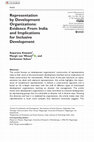 Research paper thumbnail of Representation by Development Organizations: Evidence From India and Implications for Inclusive Development