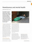 Research paper thumbnail of Homelessness and mental health