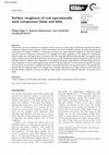 Research paper thumbnail of Surface roughness of real operationally used compressor blade and blisk