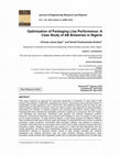 Research paper thumbnail of Optimization of Packaging Line Performance: A Case Study of AB Breweries in Nigeria