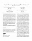 Research paper thumbnail of Properties for Cybersecurity Awareness Posters’ Design and Quality Assessment