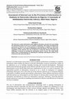 Research paper thumbnail of Assesment of Internet use in the Provision of Information to Students in University Libraries in Nigeria: A Casestudy of Afe Babalola University Library, Ekiti State, Nigeria