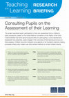 Research paper thumbnail of Consulting pupils on the assessment of their learning