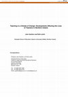 Research paper thumbnail of Teaching in a Climate of Change: Developments Affecting the Lives of Teachers in Northern Ireland