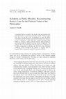 Research paper thumbnail of Solidarity as Public Morality: Reconstructing Rorty’s Case for the Political Value of the Philosopher