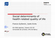 Research paper thumbnail of Social determinants of health-related quality of life