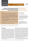 Research paper thumbnail of Awareness about Management of Tooth Avulsion among General Dental Practitioners: A Questionnaire Based Study