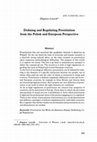 Research paper thumbnail of Defining and Regulating Prostitution from the Polish and European Perspective