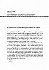 Research paper thumbnail of Information security management