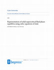 Research paper thumbnail of Representation of solid-supercritical fluid phase equilibria using cubic equations of state