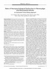 Research paper thumbnail of Rates of Neuropsychological Dysfunction in Fibromyalgia and Rheumatoid Arthritis: An Automated Clinical Rating Approach