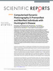 Research paper thumbnail of Computerised Dynamic Posturography in Premanifest and Manifest individuals with Huntington's Disease