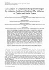 Research paper thumbnail of An Analysis of Compliment Response Strategies by Jordanian Adolescent Students: The Influence of Gender and Social Power