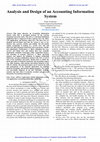 Research paper thumbnail of Analysis and Design of an Accounting Information System