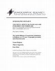 Research paper thumbnail of The spatial diffusion of nonmarital cohabitation in Belgium over 25 years: Geographic proximity and urban hierarchy