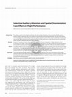 Research paper thumbnail of Selective Auditory Attention and Spatial Disorientation Cues Effect on Flight Performance