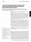 Research paper thumbnail of The role of temporary biventricular pacing in the cardiac surgical patient with severely reduced left ventricular systolic function