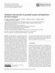 Research paper thumbnail of Turbulence characteristics in grassland canopies and implications for tracer transport