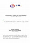 Research paper thumbnail of Consommer local : Plus qu’une mode, une éthique ?