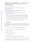 Research paper thumbnail of Evaluation of Certain Hypergeometric Functions over Finite Fields