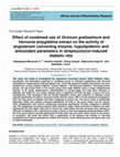 Research paper thumbnail of Effect of combined use of Ocimum gratissimum and Vernonia amygdalina extract on the activity of angiotensin converting enzyme, hypolipidemic and antioxidant parameters in streptozotocin-induced diabetic rats