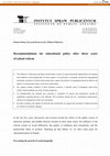 Research paper thumbnail of Recommendations for educational policy after three years of school reform