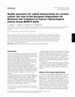 Research paper thumbnail of Quality assurance for radical hysterectomy for cervical cancer: the view of the European Organization for Research and Treatment of Cancer—Gynecological Cancer Group (EORTC-GCG)