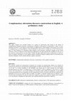 Research paper thumbnail of Complementary alternation discourse constructions in English: A preliminary study