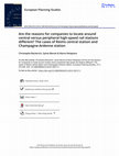 Research paper thumbnail of Are the reasons for companies to locate around central versus peripheral high-speed rail stations different? The cases of Reims central station and Champagne-Ardenne station