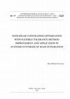 Research paper thumbnail of Nonlinear constrained optimization with flexible tolerance method: improvement and application in systems synthesis of mass integration