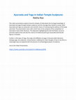 Research paper thumbnail of Ayurveda and Yoga in Indian Temple Sculptures