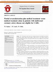 Research paper thumbnail of Partial revascularization plus medical treatment versus medical treatment alone in patients with multivessel coronary artery disease not eligible for CABG