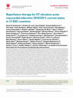 Research paper thumbnail of Reperfusion therapy for ST elevation acute myocardial infarction 2010/2011: current status in 37 ESC countries