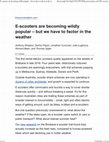 Research paper thumbnail of E-scooters are becoming wildly popular -but we have to factor in the weather