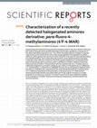 Research paper thumbnail of Characterization of a recently detected halogenated aminorex derivative: para-fluoro-4-methylaminorex (4′F-4-MAR)