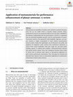 Research paper thumbnail of Application of metamaterials for performance enhancement of planar antennas: A review