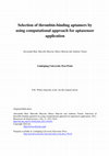 Research paper thumbnail of Selection of thrombin-binding aptamers by using computational approach for aptasensor application