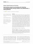 Research paper thumbnail of Interventions aimed at preventing and reducing overweight/obesity among children and adolescents: a meta-synthesis