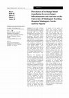 Research paper thumbnail of Prevalence of exchange blood transfusion in severe hyperbilirubinaemia and outcome at the University of Maiduguri Teaching Hospital Maiduguri, Northeastern Nigeria