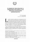 Research paper thumbnail of El deber de veracidad de la administración pública y el proceso contencioso administrativo